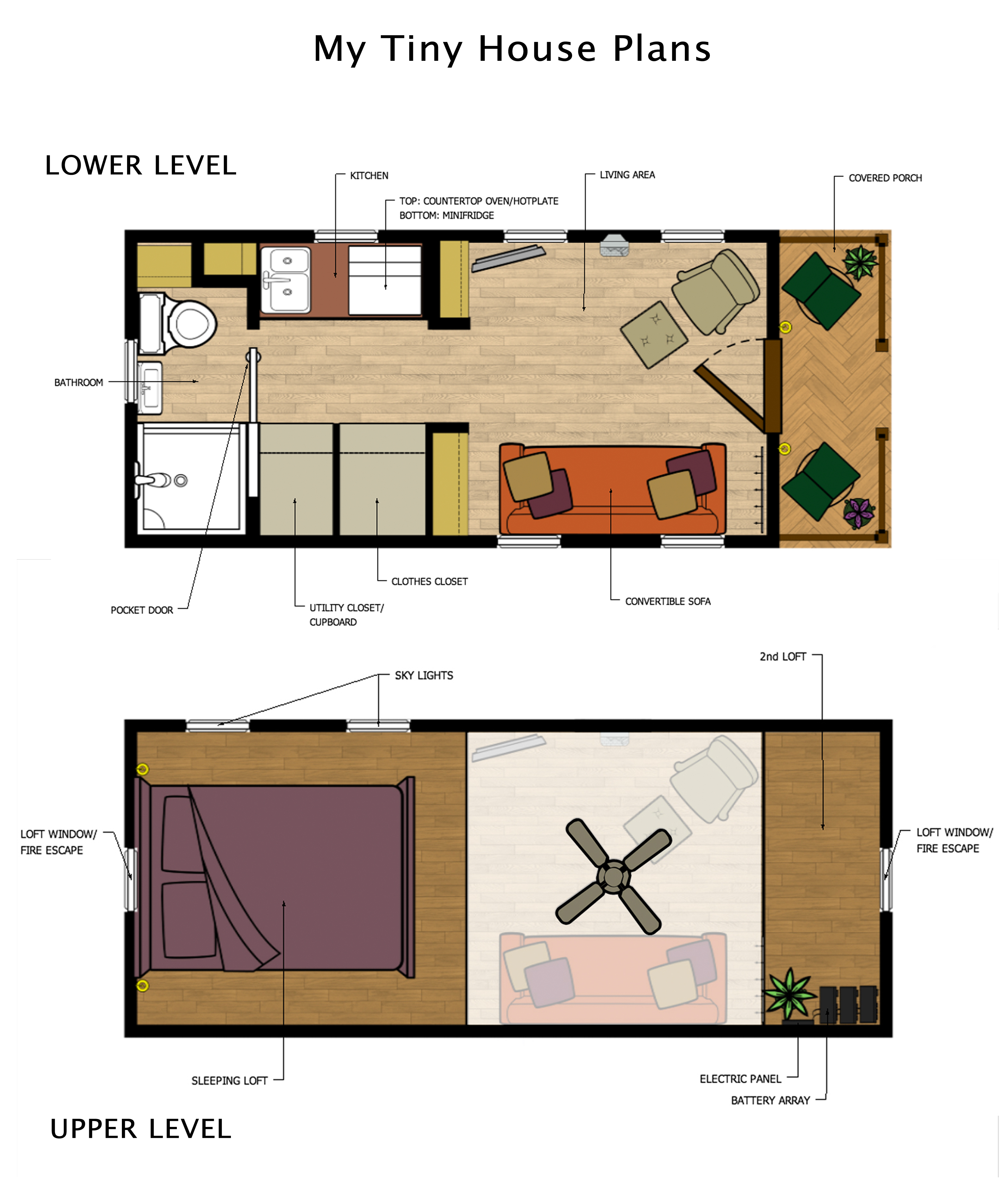 New Tiny House Plan Interiors